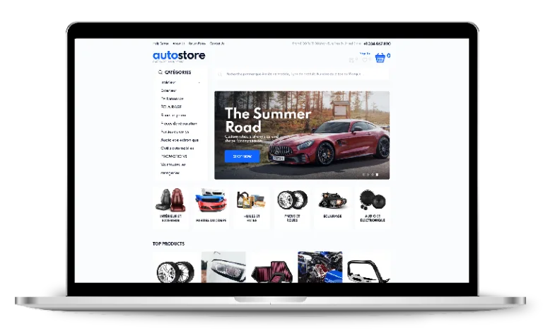 Site Internet pour Garage et Concession Automobile Exemple de web design et réalisation de site internet pour Garage et Concession Automobile ou Moto avec boutique en ligne, liste vo, prise de rendez-vous en ligne