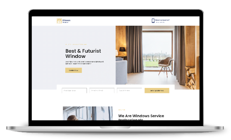 Site internet pour la vente de fenêtres, véranda et portail Exemple de web design et réalisation de Site internet pour la vente de fenêtres, véranda et portail avec formulaire de contact, avis clients, réalisations, blog