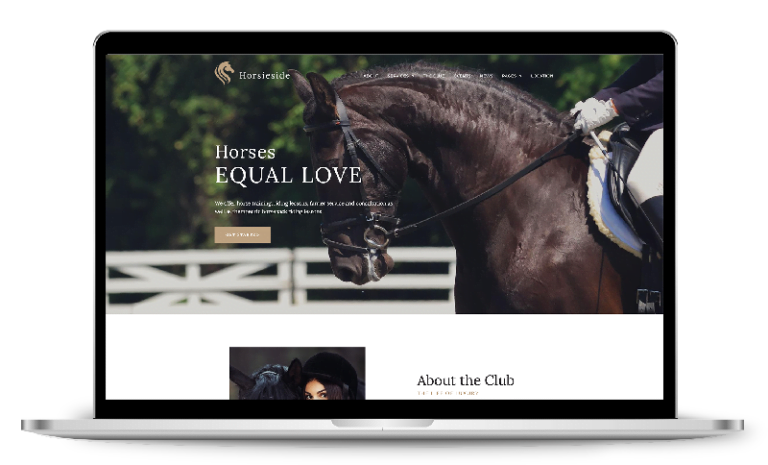 Site internet pour un Centre Équestre et Sellerie Exemple de web design et réalisation de site internet pour un Centre Équestre et Sellerie avec boutique en ligne, rendez-vous en ligne, formulaire de contact, avis clients, blog