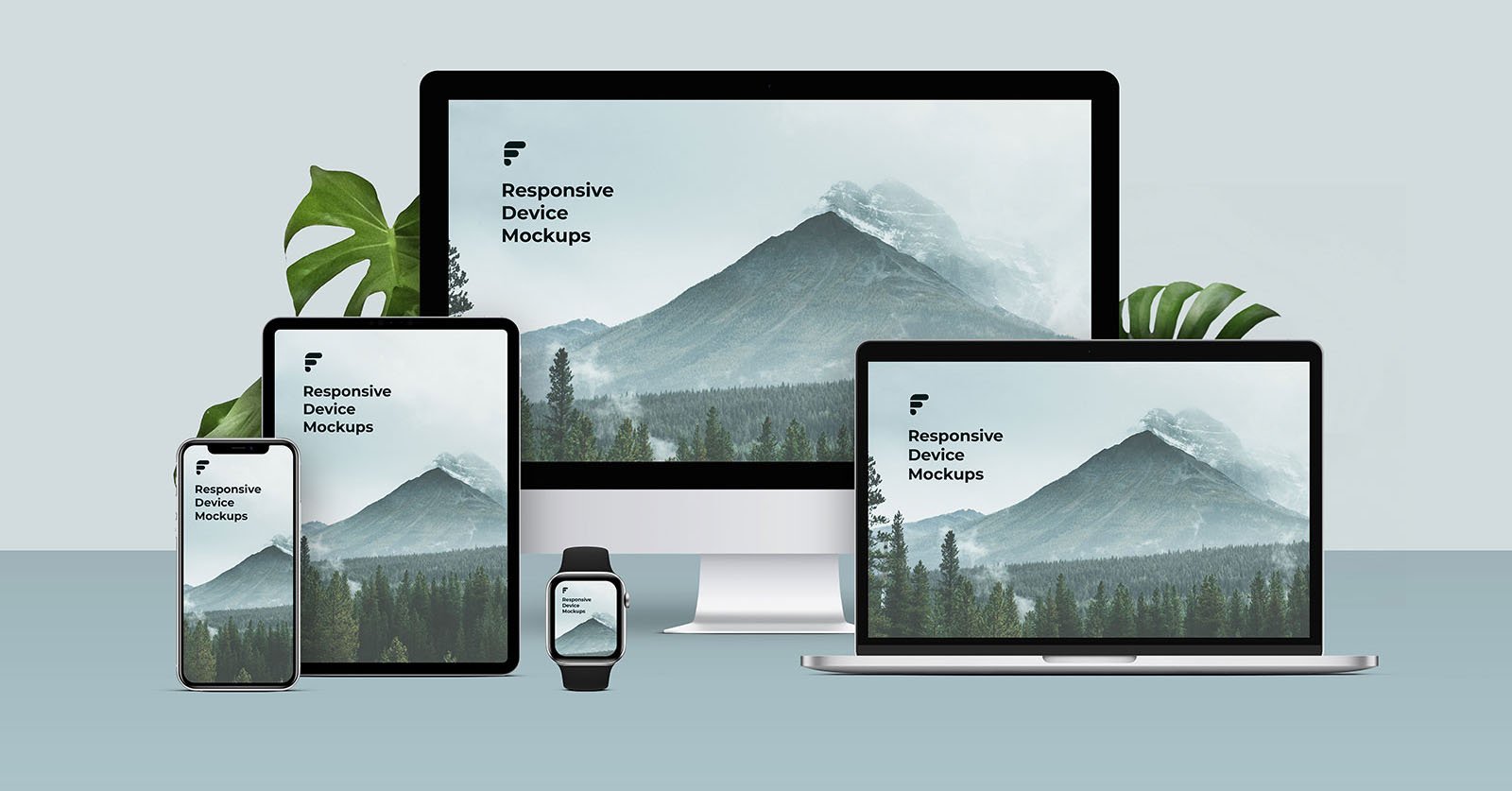Image représentant un web design responsive, qui s'adapte à tous les supports numériques tels que tablette, montre connectée, ordinateur, ordinateur portable, critère indispensable pour les sites internet ou applications aujourd'hui.